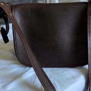 Coach Dark Brown Leather Shoulder Bag